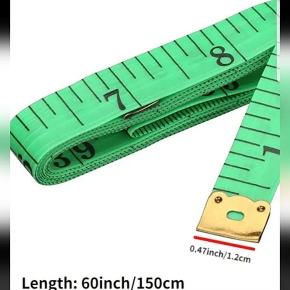 2 Pc. 5ft. Soft Measuring Tapes New Random Colors Only 11mm Width - Picture 3 of 6